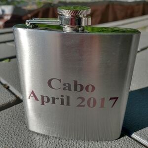 Stainless steel drinking flask Cabo 2017. 6 oz.